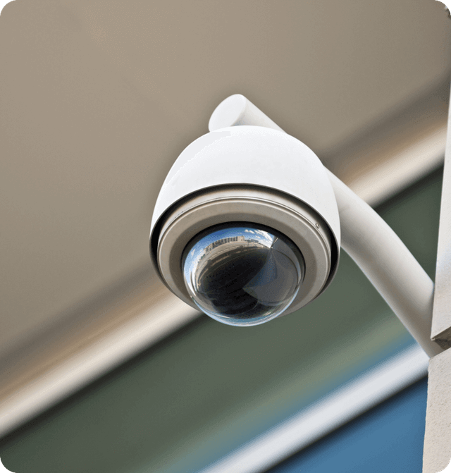 Dome security camera for commercial and home surveillance protection.
