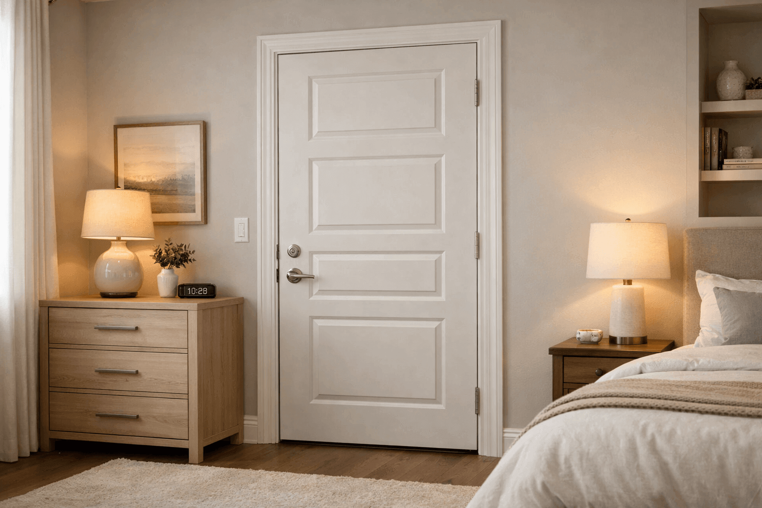 Reinforced bedroom interior in GTA home during a safe room assessment.